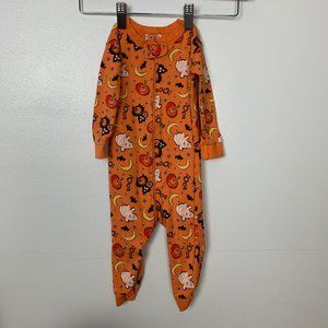 Gerber Orange Halloween Zip Up Onesie